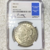 1921-S Morgan Silver Dollar NGC - MS62