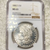 1882-S Morgan Silver Dollar NGC - MS63