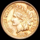 1863 Indian Head Penny CLOSELY UNC