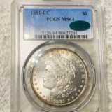 1881-CC Morgan Silver Dollar PCGS - MS 64 CAC