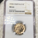 1938-D Buffalo Head Nickel NGC - MS66