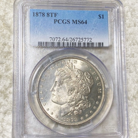 1878 8TF Morgan Silver Dollar PCGS - MS64