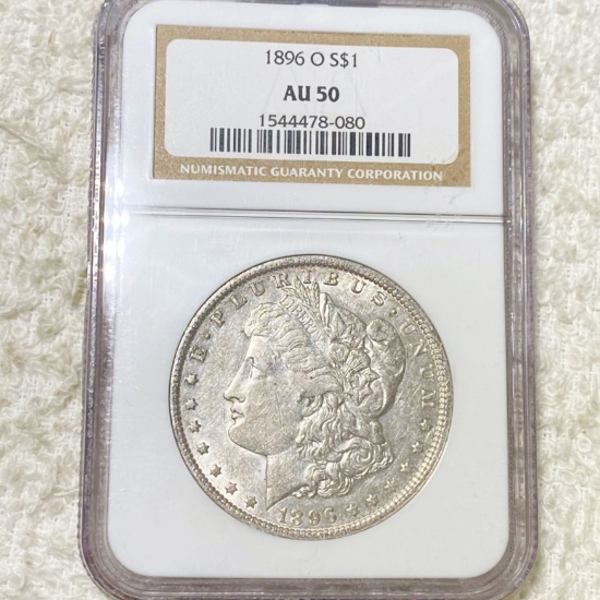 1896-O Morgan Silver Dollar NGC - AU50