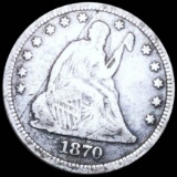 1870 Seated Liberty Quarter NICELY CIRCULATED