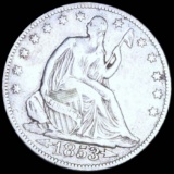 1853 Seated Liberty Half Dollar LIGHT CIRC