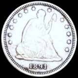 1891 Seated LIberty Quarter CLOSELY UNCIRCULATED