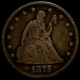 1875 Seated  Twenty Cent Piece NICELY CIRCULATED