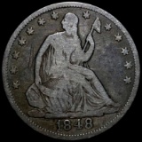 1848 Seated Half Dollar NICELY CIRCULATED