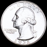 1936-D Washington Silver Quarter UNC