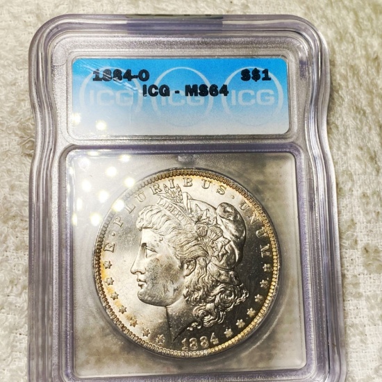 1884-O Morgan Silver Dollar ICG - MS64