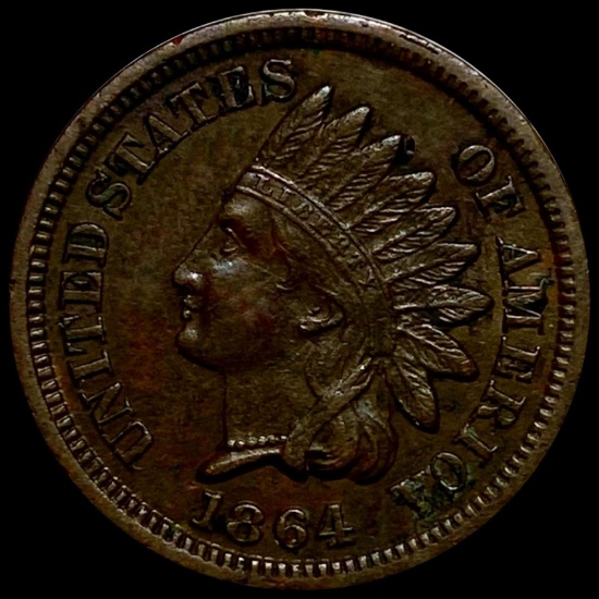 1864 "With L" Indian Head Penny CLOSELY UNC