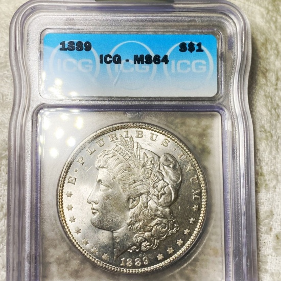 1889 Morgan Silver Dollar ICG - MS64