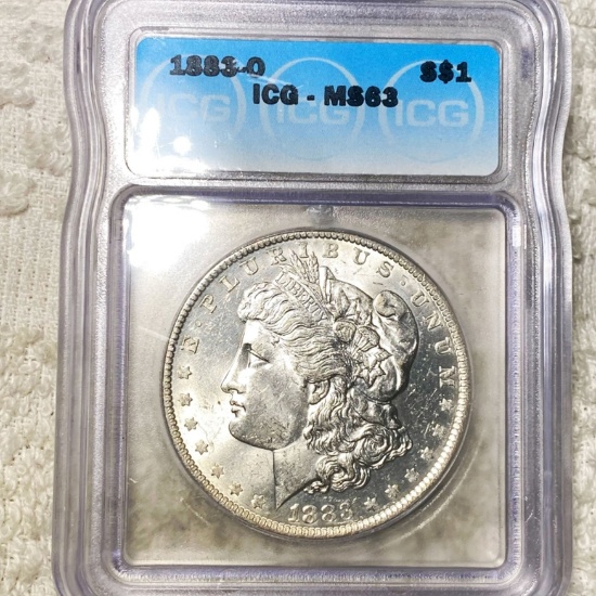 1883-O Morgan Silver Dollar ICG - MS63