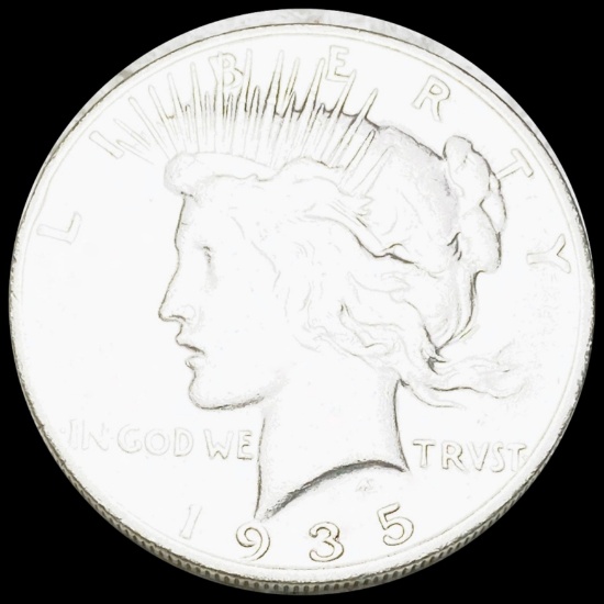 1935-S Silver Peace Dollar ABOUT UNCIRCULATED