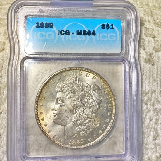 1889 Morgan Silver Dollar ICG - MS64