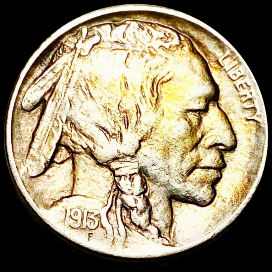1913-D TY1 Buffalo Head Nickel CLOSELY UNC