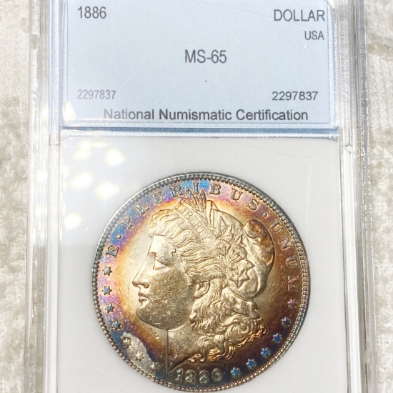 1886 Morgan Silver Dollar NNC - MS65