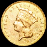 1874 $3 Gold Dollar UNC