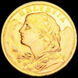 1935 Switzerland Gold 20 Francs UNC