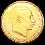 1914 Denmark Gold 20 Kroner UNC
