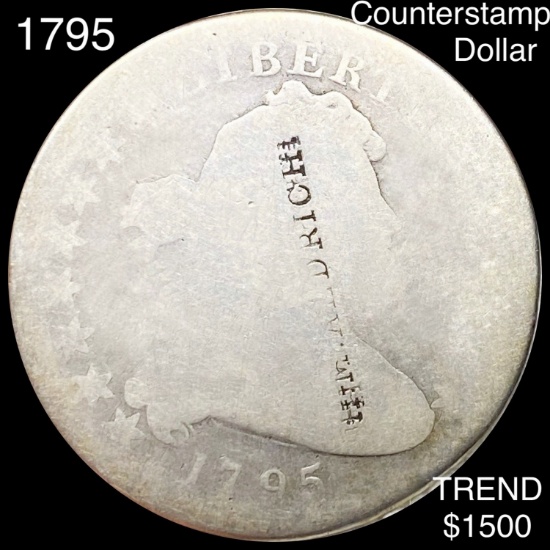 1795 Counterstamp Draped Bust Dollar NICE CIRC
