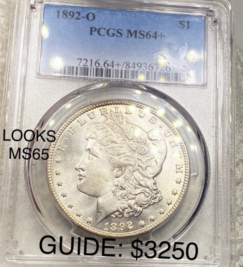 1892-O Morgan Silver Dollar PCGS - MS64+