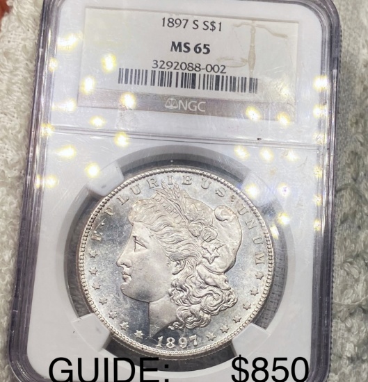 1897-S Morgan Silver Dollar NGC - MS65