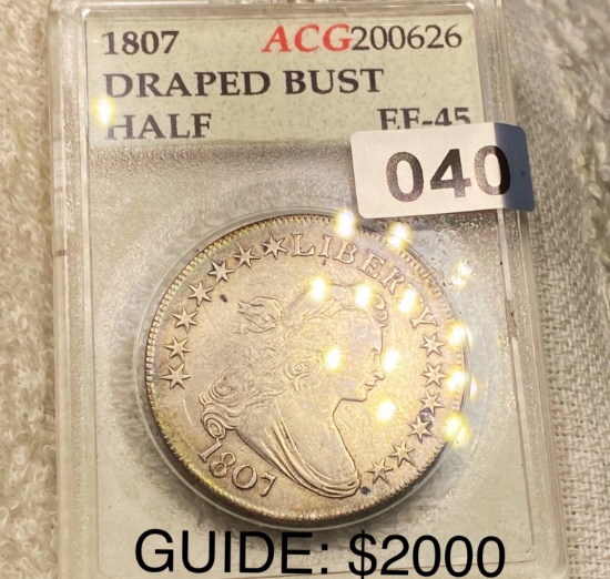 1807 Draped Bust Half Dollar ACG - EF45