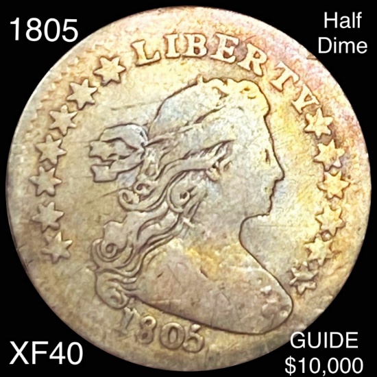 1805 Draped Bust Half Dime LIGHTLY CIRCULATED