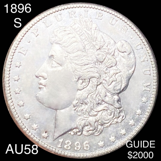 1896-S Morgan Silver Dollar CHOICE AU