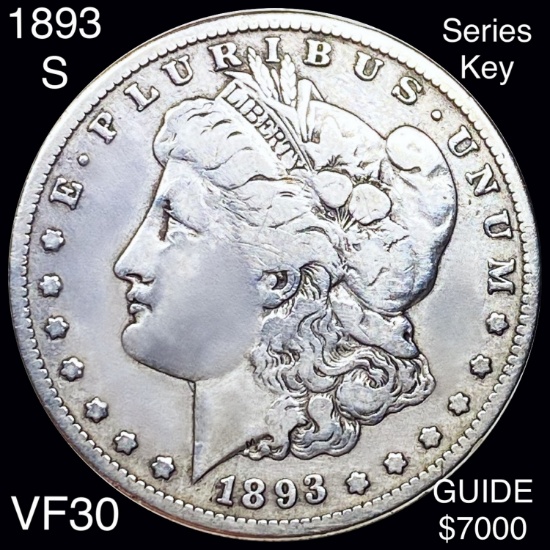 1893-S Morgan Silver Dollar LIGHTLY CIRCULATED