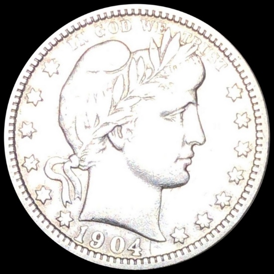 1904-O Barber Silver Quarter LIGHT CIRC