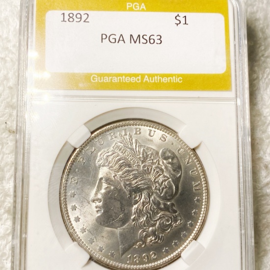 1892 Morgan Silver Dollar PGA - MS63