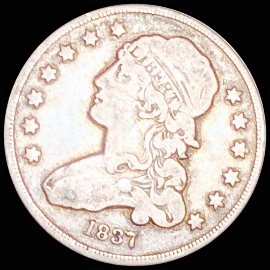 1837 Capped Bust Half Dollar LIGHTLY CIRCULATED