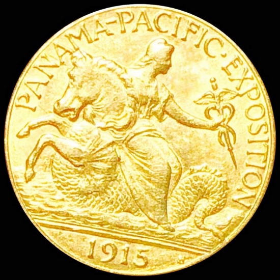 1915 $2.50 Pan-Pac Gold Quarter Eagle UNC
