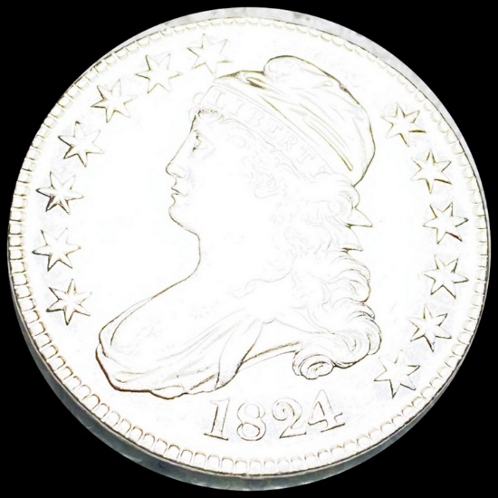 1824 Capped Bust Half Dollar LIGHTLY CIRCULATED