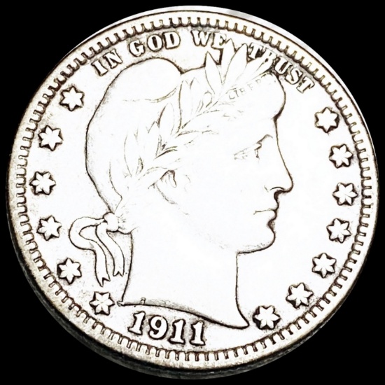 1911-D Barber Silver Quarter LIGHT CIRC
