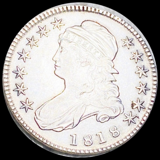 1818 Capped Bust Half Dollar CLOSELY UNC