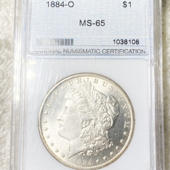 1884-O Morgan Silver Dollar NNC - MS65