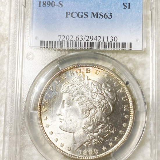 1890-S Morgan Silver Dollar PCGS - MS63