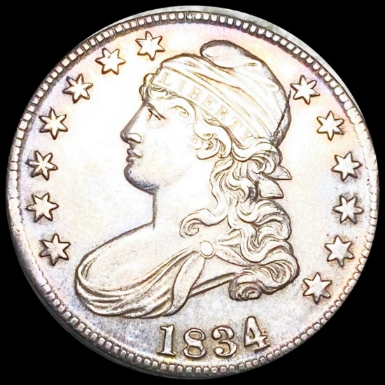 1834 Capped Bust Half Dollar CLOSELY UNC