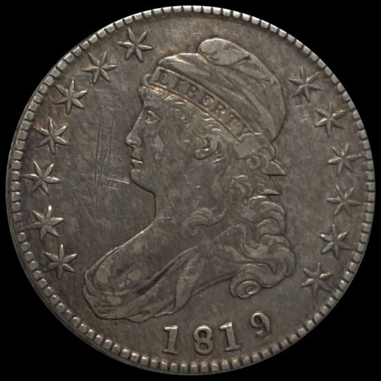 1819 Capped Bust Half Dollar LIGHTLY CIRCULATED