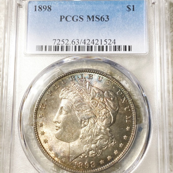1898 Morgan Silver Dollar PCGS - MS63