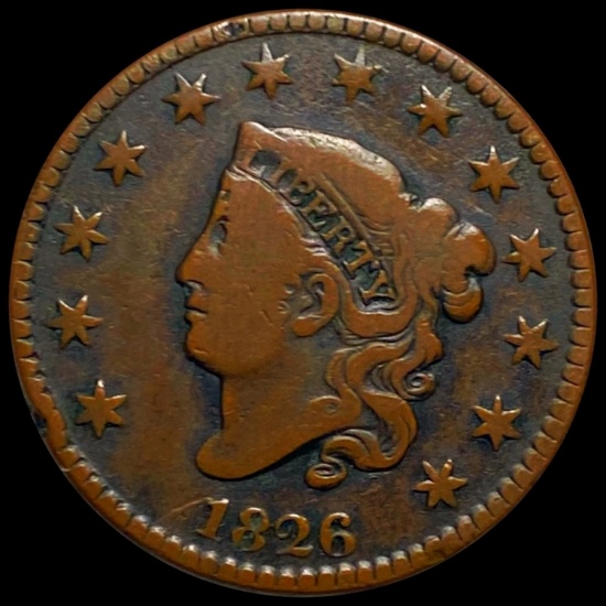 1826 Braided Hair Large Cent