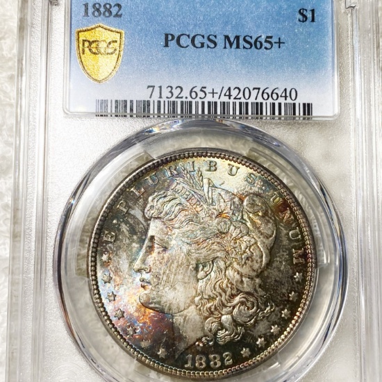 1882 Morgan Silver Dollar PCGS - MS65+