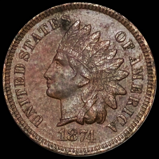 1874 Indian Head Penny CLOSELY UNCIRCULATED