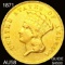 1874 $3 Gold Piece CHOICE AU