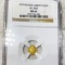 1870 Round Liberty Gold Quarter NGC - MS64 BG-808