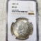 1887 Morgan Silver Dollar NGC - MS63