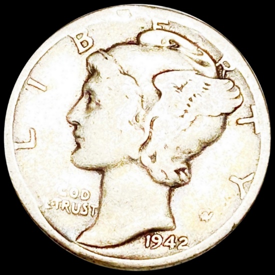 1942/1-D Mercury Silver Dime NICELY CIRCULATED